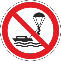 Schilder "Parasailing verboten"