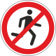 Aufkleber "Laufen verboten"