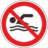 Aufkleber 'Schwimmen verboten'