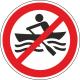 Aufkleber "Muskelbetriebene Boote verboten"