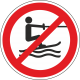 Aufkleber "Wasserski-Aktivitäten verboten"