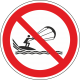 Aufkleber "Kitesurfen verboten"