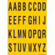 Buchstabenaufkleber, Gelb - Schwarz, Alphabet