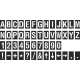 Buchstabenaufkleber, Schwarz - Weiß, identischer Buchstabe