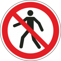Aufkleber "Für Fußgänger verboten"