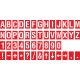 Buchstabenaufkleber, Rot - Weiß, identischer Buchstabe