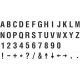Buchstabenaufkleber, Weiß - Schwarz, identischer Buchstabe