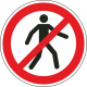 Aufkleber "Für Fußgänger verboten"