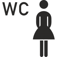 Damen WC Aufkleber (ohne Hintergrund)