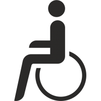 Behindertentoilette Aufkleber (ohne Hintergrund)