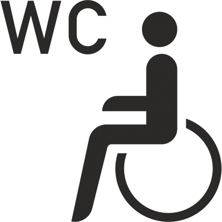 Behinderten-WC-Aufkleber (ohne Hintergrund)