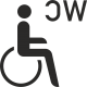 Behinderten-WC-Aufkleber (ohne Hintergrund)