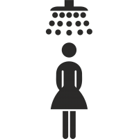 Damendusche-Aufkleber (ohne Hintergrund)