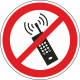Aufkleber "eingeschaltete Mobiltelefone verboten"