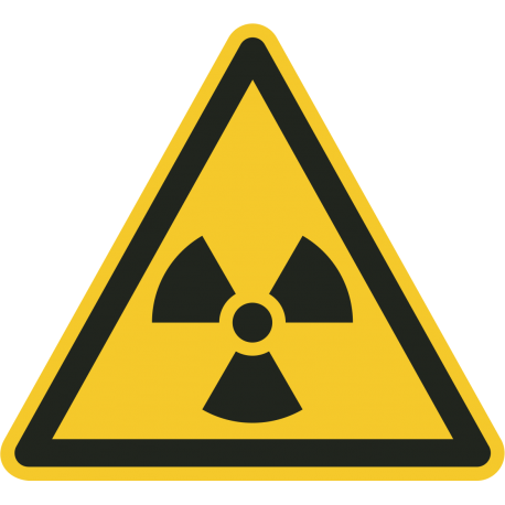 "Warnung vor radioaktiven Stoffen oder ionisierender Strahlung"-Fußbodenaufkleber