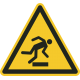 "Warnung vor Hindernissen am Boden"-Fußbodenaufkleber
