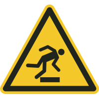 "Warnung vor Hindernissen am Boden"-Fußbodenaufkleber