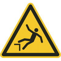 'Warnung vor Absturzgefahr'-Fußbodenaufkleber