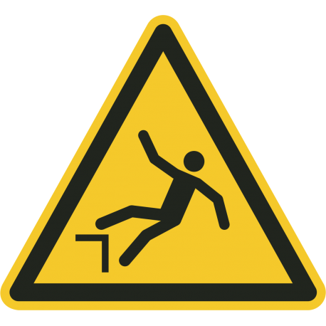 "Warnung vor Absturzgefahr"-Fußbodenaufkleber