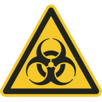 'Warnung vor Biogefährdung'-Fußbodenaufkleber