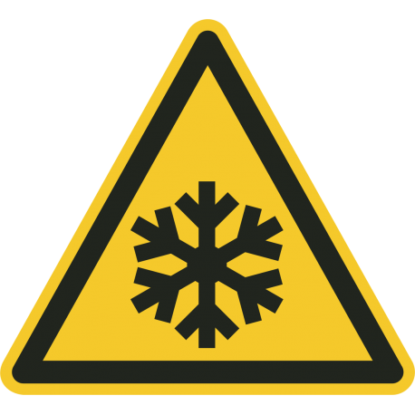 "Warnung vor niedriger Temperatur/Frost"-Fußbodenaufkleber