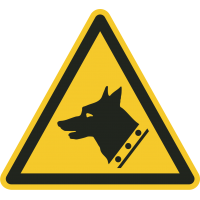 "Warnung vor dem Wachhund"-Fußbodenaufkleber