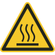 "Warnung vor heißer Oberfläche"-Fußbodenaufkleber