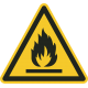 "Warnung vor feuergefährlichen Stoffen"-Fußbodenaufkleber