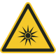 "Warnung vor optischer Strahlung"-Fußbodenaufkleber