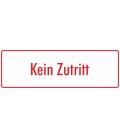 Hinweisaufkleber (weiß - rot)