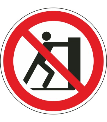 Aufkleber "Schieben verboten"