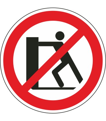 Aufkleber "Schieben verboten"