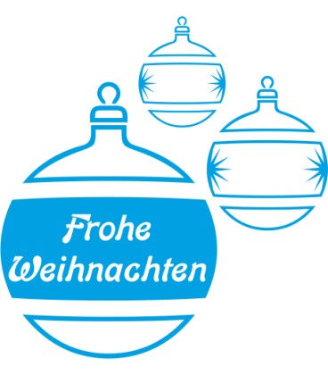 Weihnachtsdekorationsaufkleber (blaue Weihnachtskugeln) 