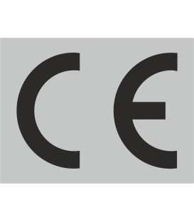 CE-Zeichen rechteckig grau