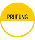 Beschreibbare Prüfplaketten mit dem Text “Prüfung”