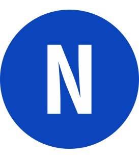 Markierungsaufkleber "Wechselstromnetz Neutralleiter"