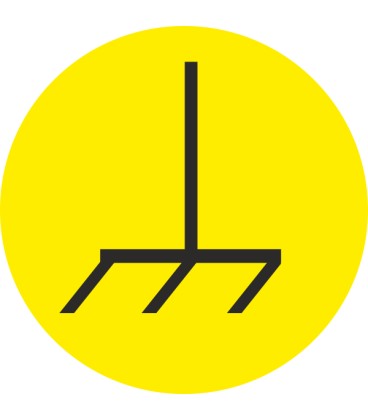 Markierungsaufkleber "Masse" (gelb)