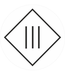 Markierungsaufkleber "Schutzisolierung Geräte der Schutzklasse 3" (weiß)