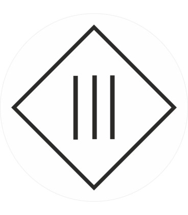 Markierungsaufkleber "Schutzisolierung Geräte der Schutzklasse 3" (weiß)