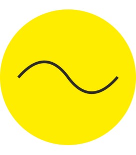 Markierungsaufkleber "Wechselstrom" (gelb)