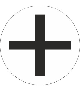 Markierungsaufkleber "Positiv" (weiß)