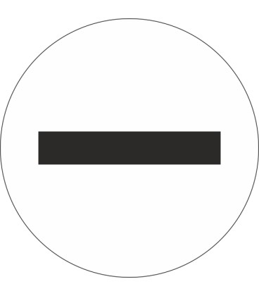 Markierungsaufkleber "Negativ" (weiß)