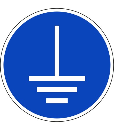 Aufkleber "vor Benutzung erden"