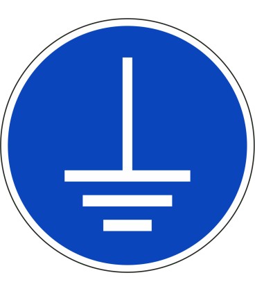 Aufkleber "vor Benutzung erden"