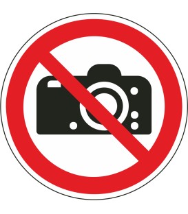 Aufkleber "Fotografieren verboten"