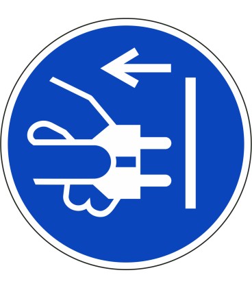 Aufkleber "Netzstecker ziehen"