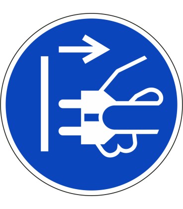 Schilder "Netzstecker ziehen"