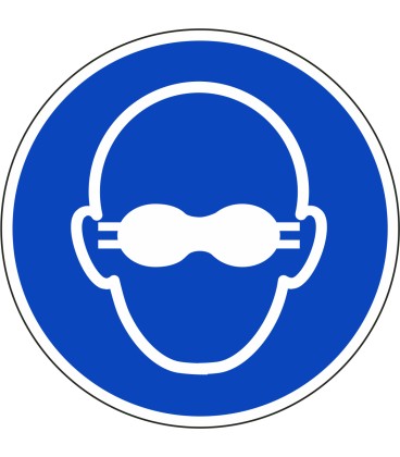 Schilder "Weitgehend lichtundurchlässigen Augenschutz benutzen"