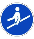Schilder 'Handlauf benutzen'