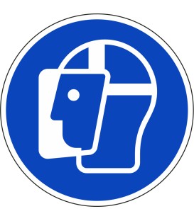 Schilder "Gesichtsschutz benutzen"